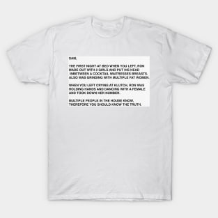 the letter T-Shirt